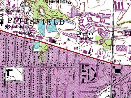 Ypsi-Ann Drive-In Theatre - Topo Map - Photo From Terraserver (newer photo)